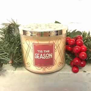 Bath and Bodyworks “TIS the SEASON” 3-Wick Candle  14.5 oz